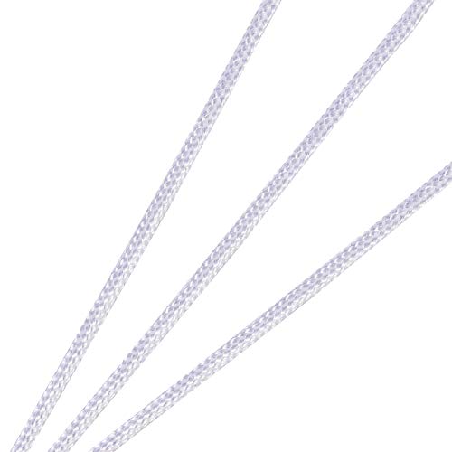 Cheriswelry Cordon en nylon tressé solide pour stores vénitiens, macramé, fabrication de bijoux - Blanc - 130 m x 1,5 mm – vue 3