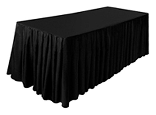 TEKTRUM 8' FT LONG FITTED TABLE SKIRT COVER FOR TRADE SHOW - BLACK COLOR by Tektrum - Used condition - US$8.80