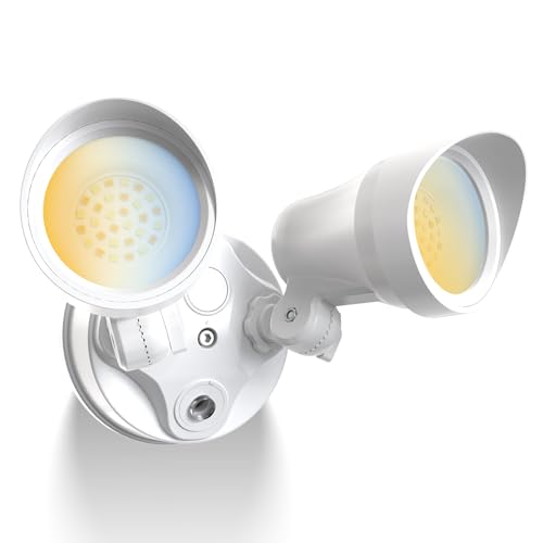 ALUSSO Dusk to Dawn Outdoor Lighting, 30W 3500LM Dusk Till Dawn Outdoor Light 120V, 3000K/4000K/6500K 3CCT IP65 Security Lights ETL Listed Dusk to Dawn Hardwired for House Yard Walkway White 1 Pack by ALUSSO - Used condition - US$23.99