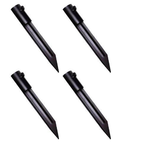 4 estacas de antorcha, estaca de soporte de antorcha de jardín resistente para exteriores, soporte de luz de paisaje para lámparas de camino de patio