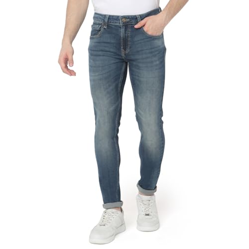 Spykar Men's Skinny Fit Low-Rise Casual Jeans