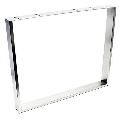 Preisvergleich Produktbild Wiltec Tischgestell 90x73cm Edelstahl Tischuntergestell Tischkufe Kufengestell