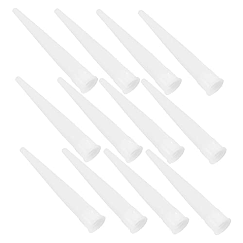 Outanaya 50個コーキングノズル プラスチック製 シーラント用 ネジ付きキャップ 密閉保存可能 切断調節可 シリコン コーキング材対応