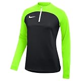 NIKE Women's W Nk Df Acdpr Dril K Long sleeve top, Black/Volt/White, M UK