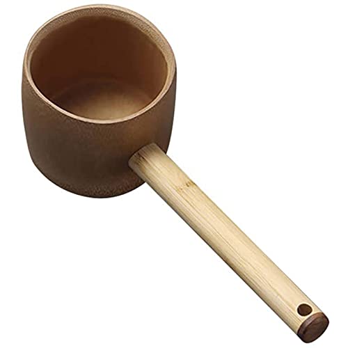 Louche à eau en bambou naturel de 25 cm pour cérémonie du thé et bain