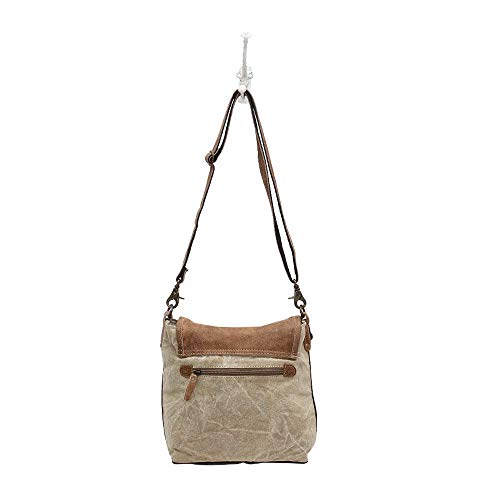 Myra Bag The Chicago Upcycled Canvas & Leather Shoulder Bag S-09473