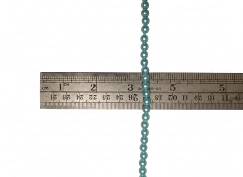 Image of Plastic 6 mm Beads /moti Kit 500 pcs for Jewellery Making /Craftwork /Decorations (Sky)