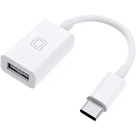 nonda USB C to USB Adapter, USB-C to USB 3.0 Adapter, Thunderbolt 3 to USB Female Adapter OTG for MacBook Pro,MacBook Air,Surface Go,Dell XPS, and More Type-C Devices,White,13 cm Cover