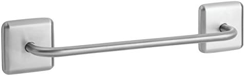mDesign Affixx Gia Stainless Steel Towel Rail - No Drilling Required - Ideal as Tea Towel Holder for Kitchen - Practical, Self-Adhesive Towel Bar - Hand Towel Holder - Brushed