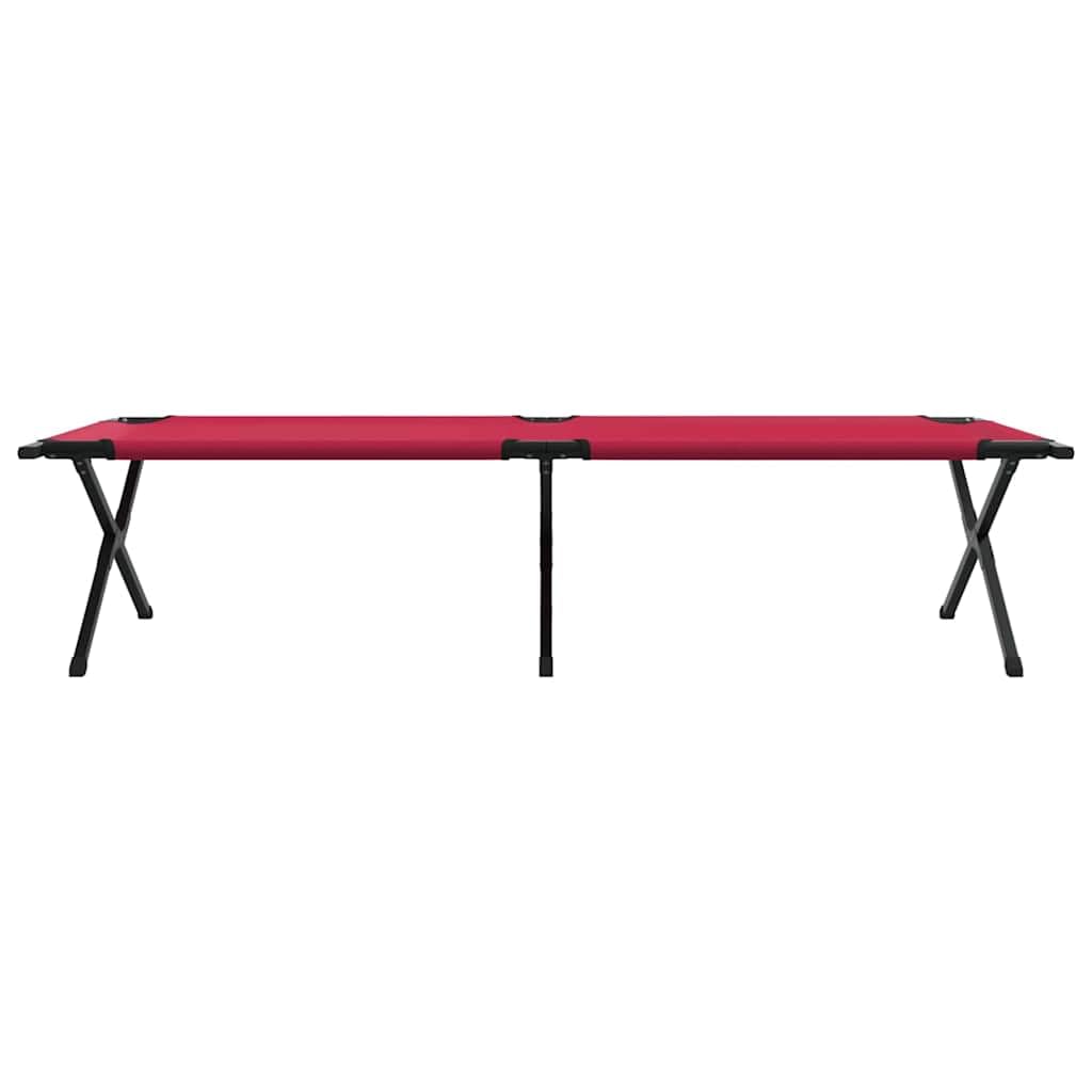 INLIFE Klapp Schlafbett fürs Camping Rot Ox Stoff,Sportartikel,Outdoor-Aktivitäten,Camping & Wandern,Camping-Möbel,Feldbetten,Rot,8.8 KG,42003188