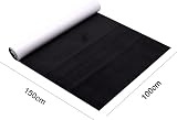 Panngu Materiał samoprzylepny, czarny, premium z mikrofibry, rozciągliwa, aksamitna imitacja zamszu, do wnętrza kokpitu, szuflady, na zdjęcia (100 cm x 150 cm)