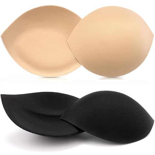 Image of Nimiah Bra Inserts Breast Enhancers - 2 Pairs Push up Swimsuit Pads Add Cups Size Instantly Fits AB, C, D Cup