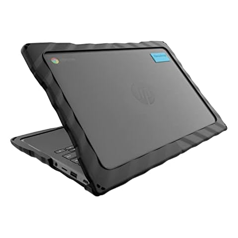 Gumdrop DropTech Laptop Case Fits HP Chromebook 11 G8/G9 EE. Designed for K-12 Students, Teachers and Classrooms–Drop Tested, Rugged, Shockproof Bumpers for Reliable Device Protection – Black Cover