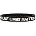 1 Blue Lives Matter Thin Blue Line Silicone Wristband Bracelet Police Officers Patrol Awareness Support