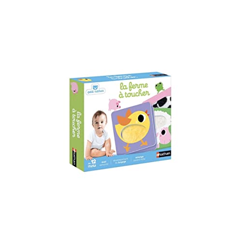 Nathan - La Ferme à Toucher - Jeu d'Éveil Sensoriel - Jeu Educatif - Animaux de La Ferme - pour...