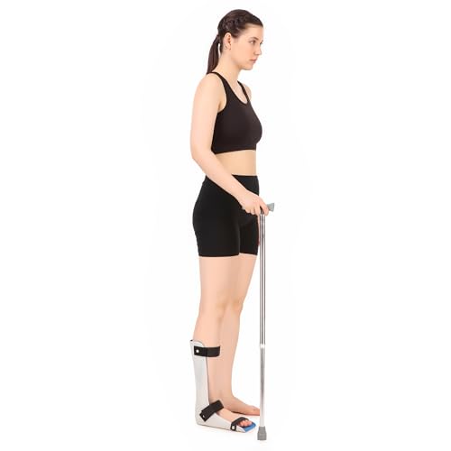Image of Unisex Foot Drop Splint Made With polypropylene Material Inside Coated With Soft EVA Padding For Ankle Pain, Knee Support, Heel Support, Foot Care (S, Left)