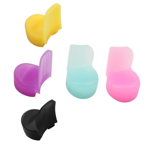Bonsicoky 5 Pcs Thumb Rest Pads, Silicone Clarinet Thumb Rest Cushion, Thumb Rest Cushion Protector for Most Clarinet Oboe, 5 Colors