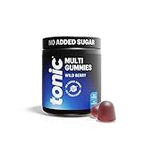 Tonic Health Multivitamin Gummies for Adults - 14 in 1, Vitamins A, C, D, Zinc & Biotin, Wild Berry Flavour, Month Supply (60 Count), No Added Sugar, No Sweeteners, Vegan Vitamin Gummies