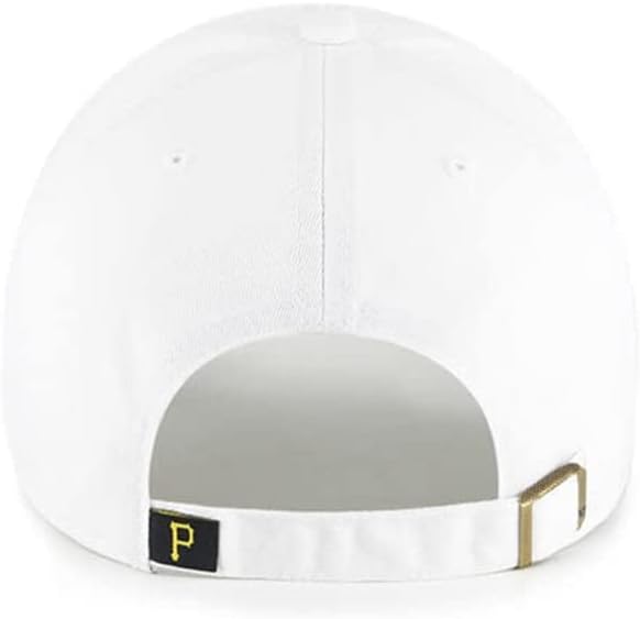 '47 Pittsburgh Pirates Hat Mens Womens Clean Up Adjustable Baseball Cap, White, One Size