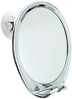 JiBen Fogless Shower Mirror with Power Locking Suction Cup, Built-in Razor Hook