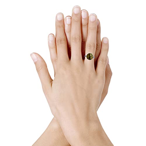 Bague argent 925 ronde avec labradorite véritable taille 50 résistante - 3