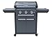 Campingaz Gasgrill 3er Serie Premium S, Grillgrill mit 3 Edelstahlbrennern 10,2 kW, Seitenbrenner, Deckel, Thermometer, InstaClean Aqua, Kulinarmodulsystem, Outdoorküche