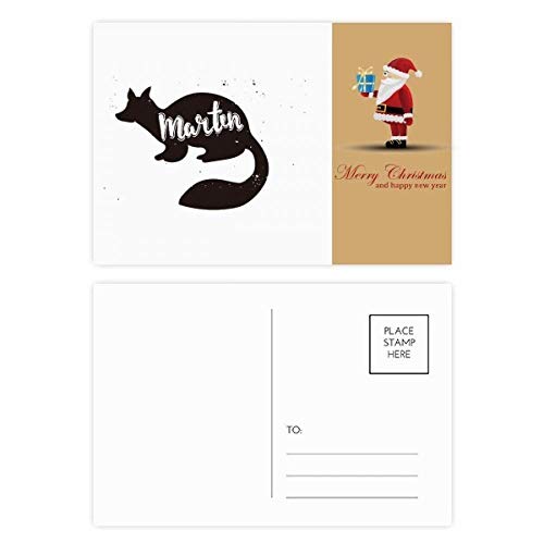 Cartes postales père Noël noir et blanc Marten lot de 20 pièces pour correspondances
