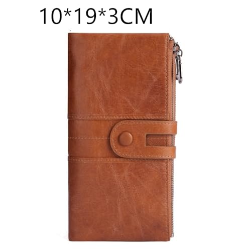 Wallet Large Capacity Multiple Card Slots Hidden Buckle Coin Purse Retro Simple Long Wallet(Green)2