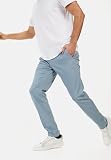 camel active Męskie spodnie typu chinosy, krój slim fit, niebieski, 38W / 32L