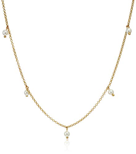 Lucky Brand Jewelry Pearl Beaded Strand Necklace, Gold