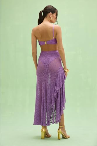 PATBO, Sirena Mesh Flower Maxi Dress, M — view 4