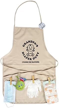 Grandpas Diaper Duty Apron New Grandpa to Be Great Gift