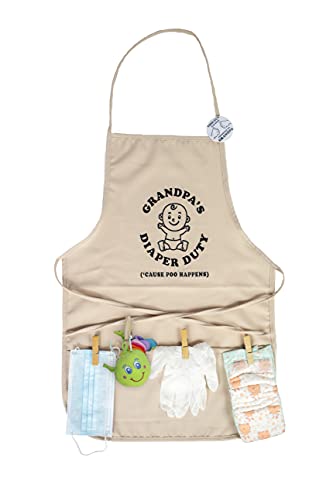 Grandpas Diaper Duty Apron New Grandpa To Be Great Gift #TOP4