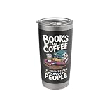 Books And Coffee Drinker Bookworm Bookish Books Reader Stainless Steel Insulated Tumbler