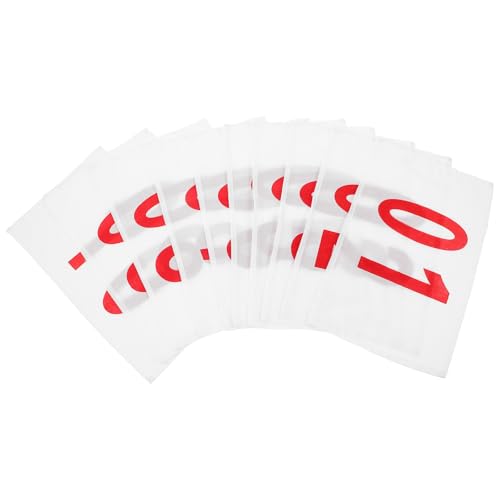Outanaya Race Bibs with Numbers 10pcs Number Cloth for Sports Games Competition Sturdy Edge-Bordered for Track and Field Events