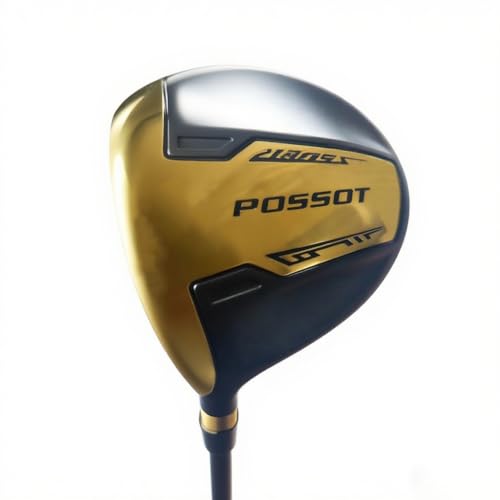 POSSOT Left Handed 3 Wood Fairway Wood for Men, Premium Black & Gold Stainless Steel Head, High MOI & Low CG for Maximum Distance, Best Forgiving 3-Wood for Beginners & High Handicap