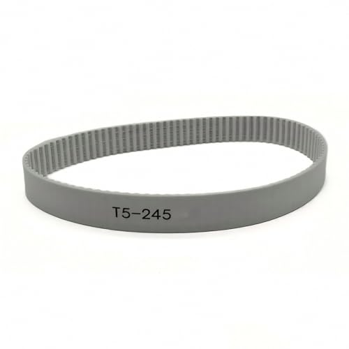 PXMEI T5-245 Grey PU T5 245 Timing Belt With Wire Closed Loop Polyurethane Transmission Belt 245mm Length 6mm-50mm Width(Width 2