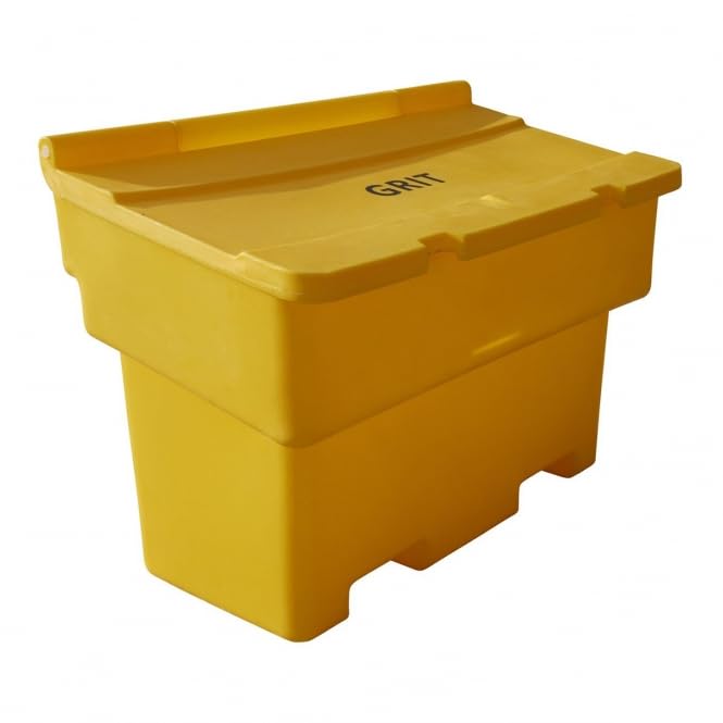 BiGDUG Essentials Salt Grit Bin - Heavy Duty Stackable Salt & Grit Storage Box - 200L Capacity Yellow - 1020W x 520D x 720H mm (1 Box)