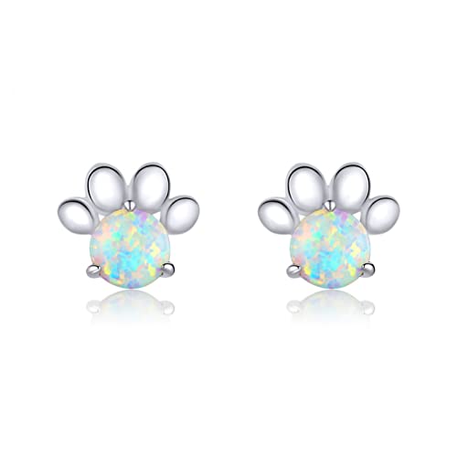 Boucles d'oreilles opale bleue argent 925 bijoux femme tendance