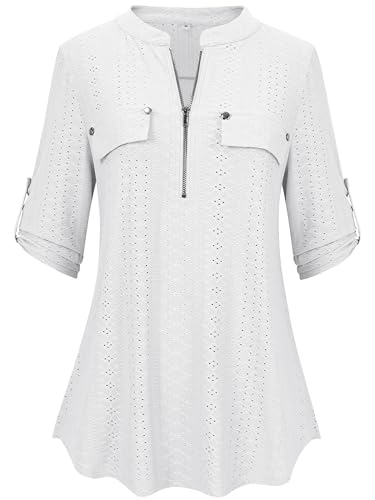 Blouses femme manches courtes amples : tunique casual fluide contre la chaleur