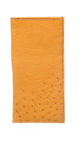 Ferrini Smooth Ostrich Checkbook Cover Buttercup