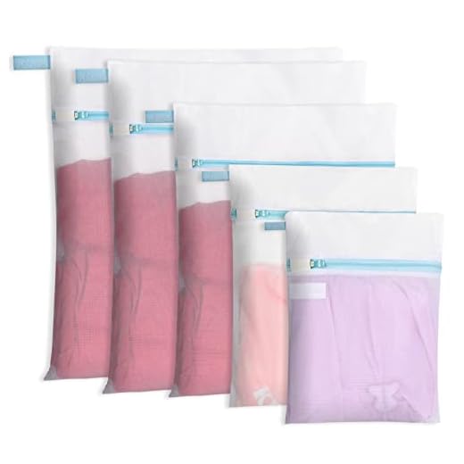 Polecasa 5 Pack Premium Mesh Laundry Bags for Delicates and Lingerie, Laundry Bag with Reinforced Zipper and Hanging Loop, 1 XXL, 1 XL, 1 Large, 1 Medium, 1 Small
