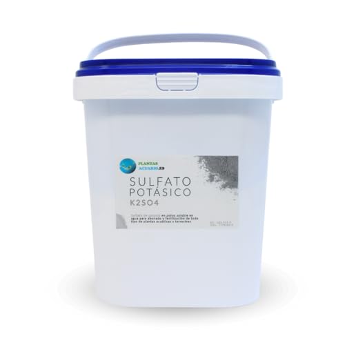 Sulfato de Potasio 5Kg, Abono Sulfato Potasico Fertilizante hidrosoluble para Plantas de Jardín y Acuario (K2SO4), abonado de potasio y azufre para todo tipo de vegetales y cultivos