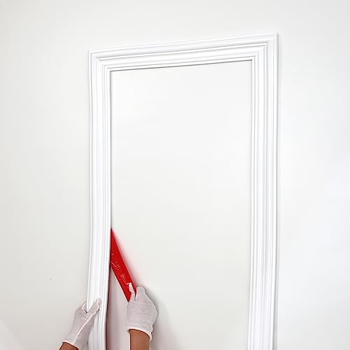 Taaizau Peel and Stick Wall Molding Trim, Flexible Chair Rail Moulding Strip for Mirror Frame, Wall Protection and Home DIY Decoration (118'' x 2.4'')