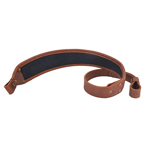 Canvas Leather Rifle Sling, Anti-Slip Shoulder Strap, Length Adjustable Gun Sling For Hunting #TOP1