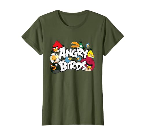 Angry Birds Classic T-Shirt, Women, Olive Green, Medium