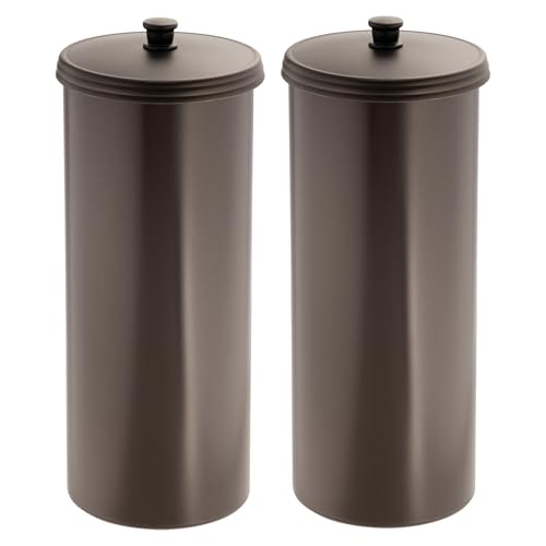 iDesign Freestanding Bathroom Toilet Paper Storage Holder with Lid for 3 Extra Rolls, 2-Pack, Bronze by iDesign - Image 8