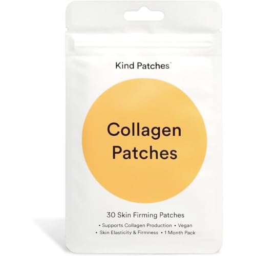 Kind Patches Collagen Patches – Skin Firming with Vitamin C, Amino Acids – Nature’s Hyaluronic Acid for Hydration, Healthier Hair and Nails – 30 Count