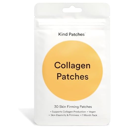 Kind Patches Collagen Patches - Skin Firming with Vitamin C, Amino Acids - Nature's Hyaluronic Acid for Hydration, Healthier Hair and Nails - 30 Count