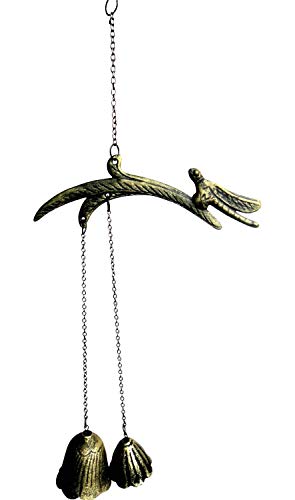 Zamtac Japan Style Furin Dragonfly Wind Chime Bell Iwachu Nambu Cast Iron Garden Decor Home #TOP4